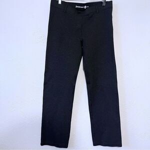 Betabrand Womens Dress Pant Yoga Pants Straight Charcoal Gray SZ L Petite